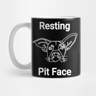 Vintage resting pit face dog Mug